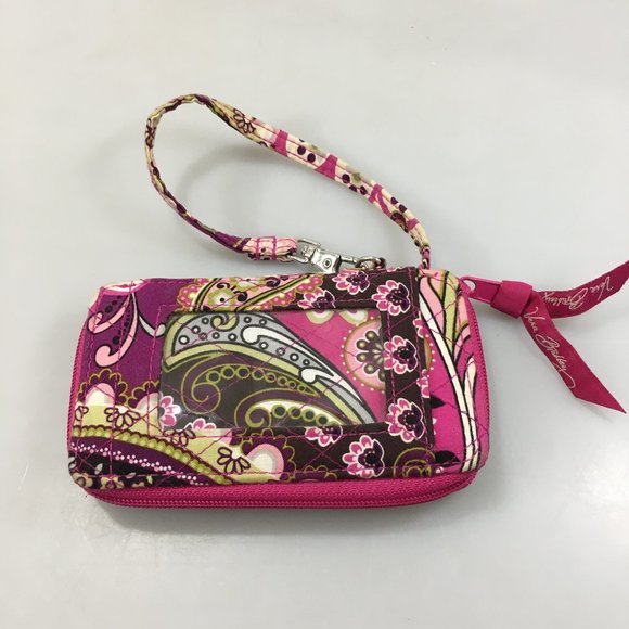 Vera Bradley Very Berry Paisley Wristlet Wallet - Picture 1 of 4